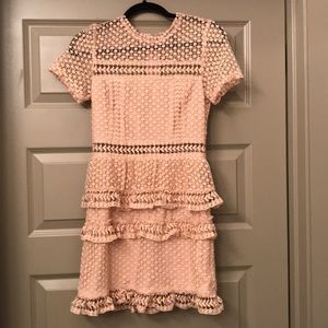 Aqua pink lace dress
